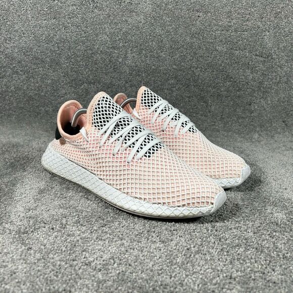 Men\'s Adidas Deerupt Coral and White Mesh Athletic Shoes SIZE 10 adidas Originals Adidas Deerupt Runner Sneakers In Knit And  main image 3